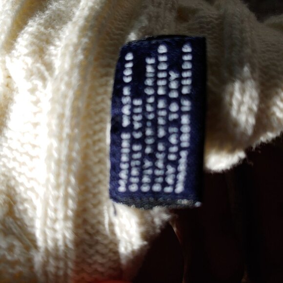 American Living Cream Cable Knit Y2k Preppy Academia Indie Button Cardigan XL - Picture 11 of 12